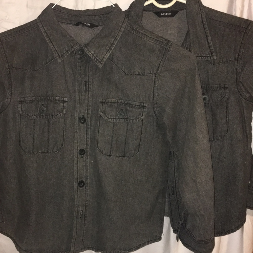 Matching button up shirts